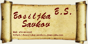Bosiljka Savkov vizit kartica